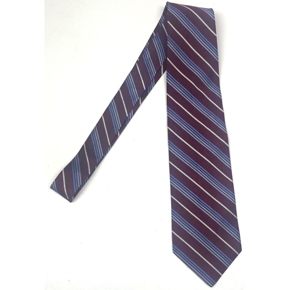 Vintage Brooks Brothers Maker Tie Necktie Repp Stripe Woven in UK Made in US